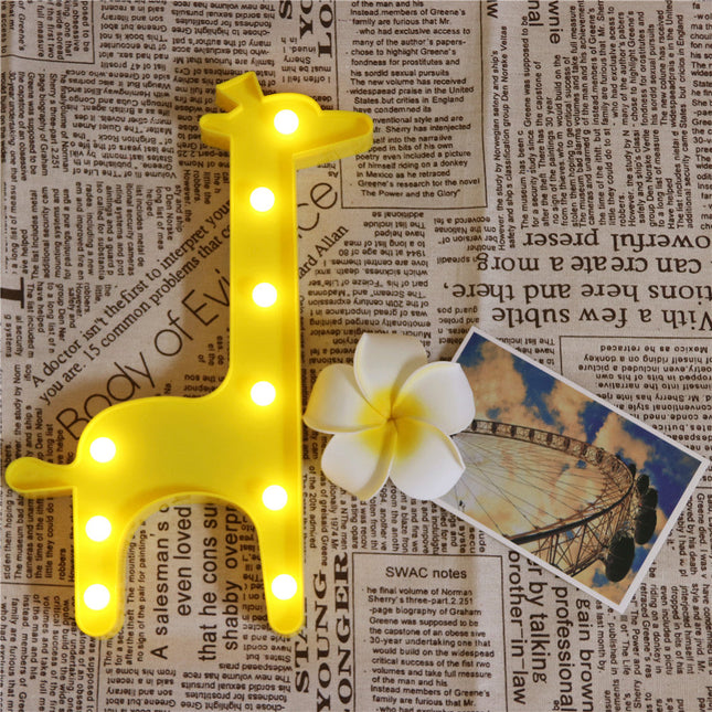 Dekorativ giraf LED lampe til børneværelset