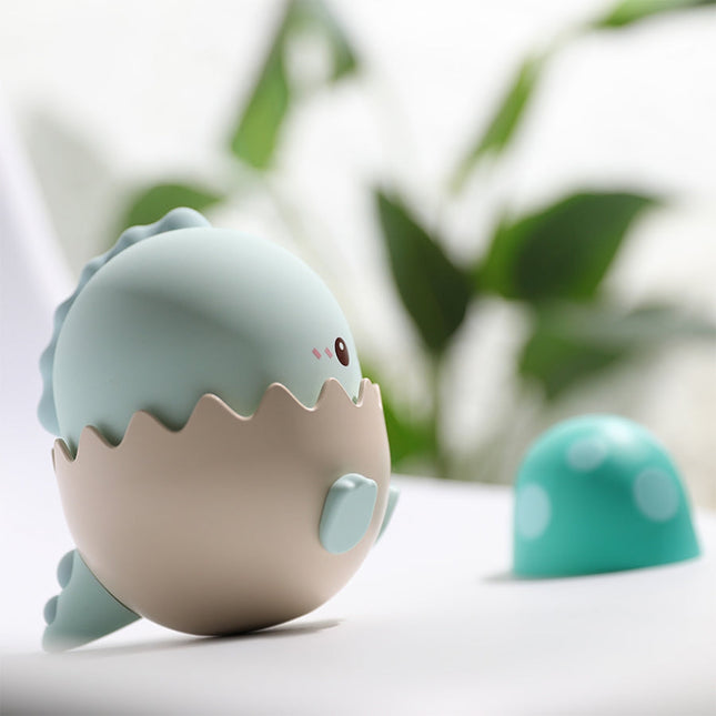 Farverig LED dinosaurus natlampe i æg