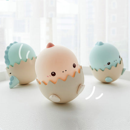 Farverig LED dinosaurus natlampe i æg