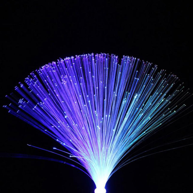Fiberoptisk LED lampe med farveskift