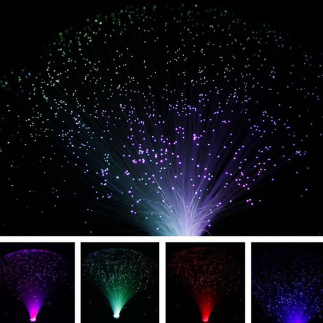 Fiberoptisk LED lampe med farveskift
