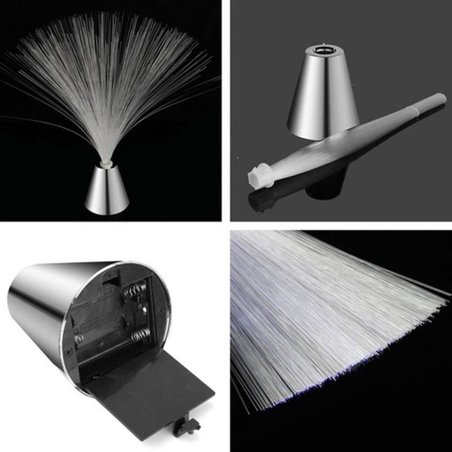 Fiberoptisk LED lampe med farveskift