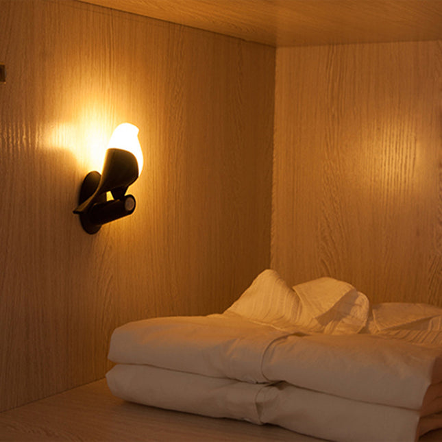 LED-bordlampe med fugle på et træ