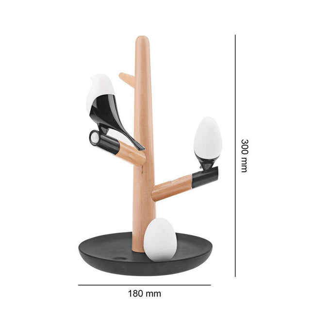 LED-bordlampe med fugle på et træ