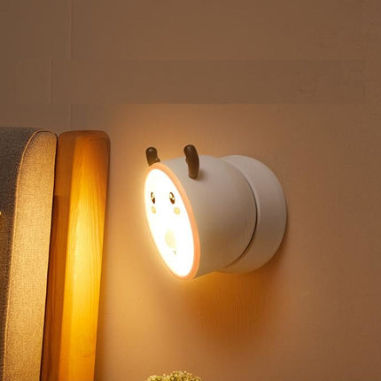 LED touch-natlampe med hjortemotiv