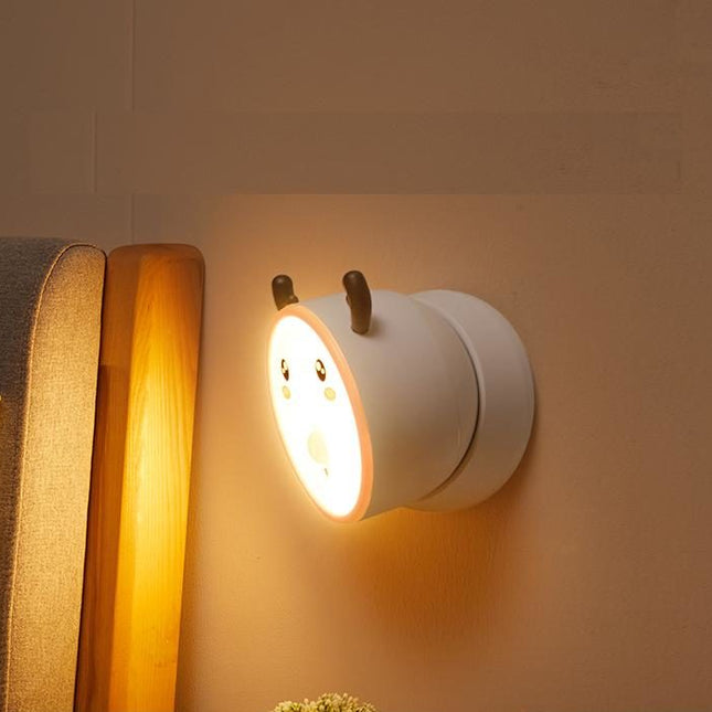 LED touch-natlampe med hjortemotiv