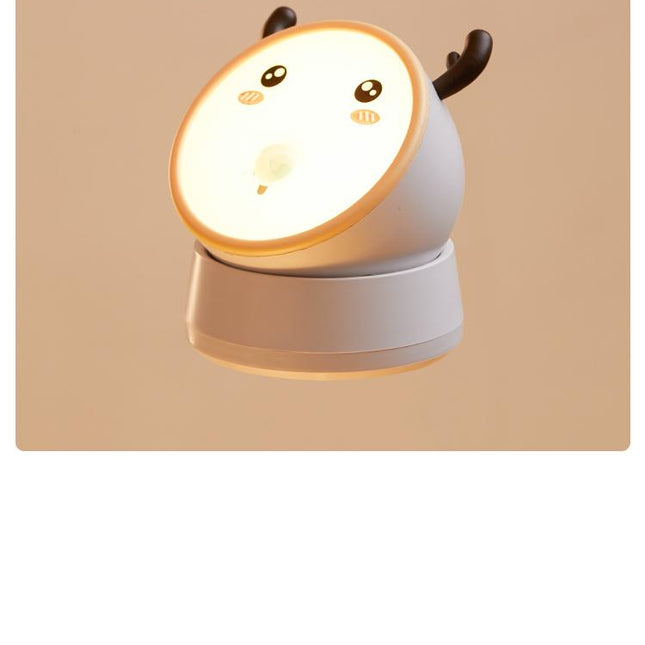 LED touch-natlampe med hjortemotiv