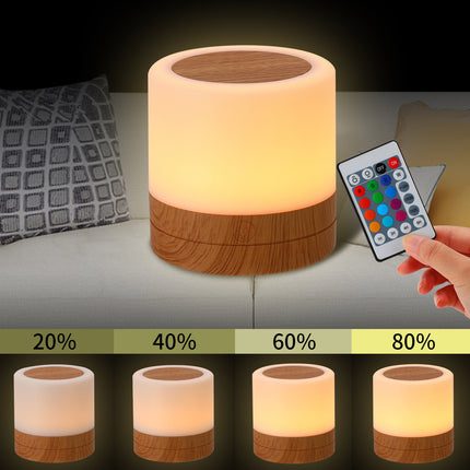 Farverig LED bordlampe med touch