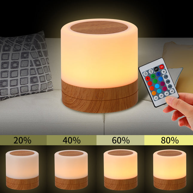 Farverig LED bordlampe med touch