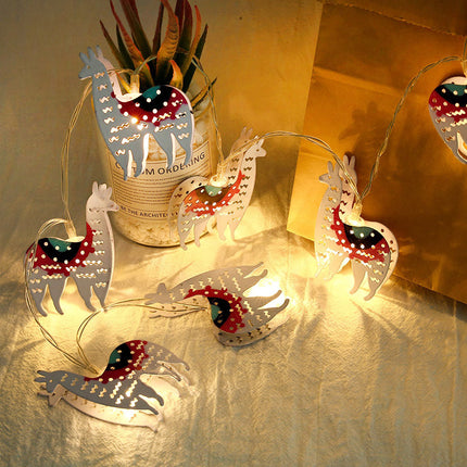 Dekorativ lyskæde med lama figurer