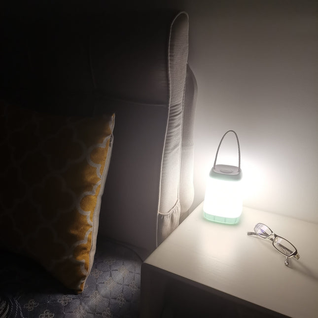 Transportabel genopladelig lanterne med USB