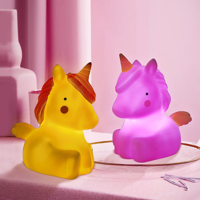 Sød mini enhjørning LED natlampe