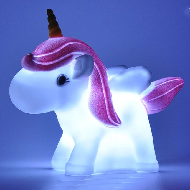 Sød mini enhjørning LED natlampe