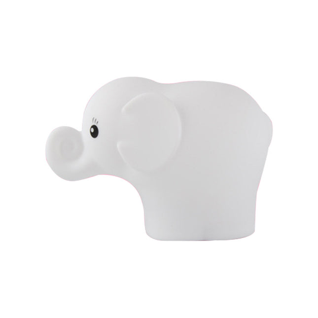 Multifarvet mini elefant natlampe til baby