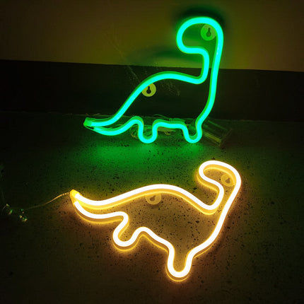 Dinosaur LED neonskilt til børneværelset