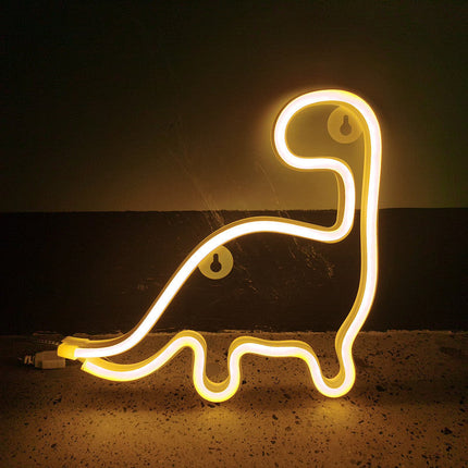 Dinosaur LED neonskilt til børneværelset
