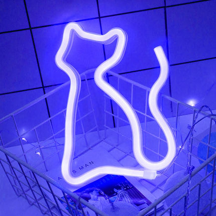 Kat LED neon lampe til væg