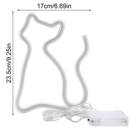 Kat LED neon lampe til væg