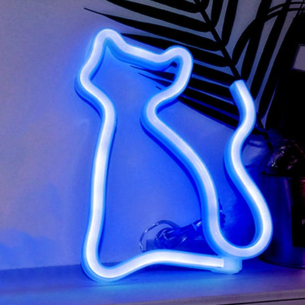 Kat LED neon lampe til væg