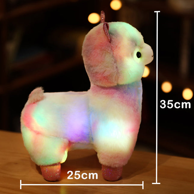 Lysende lama bamse med LED lys