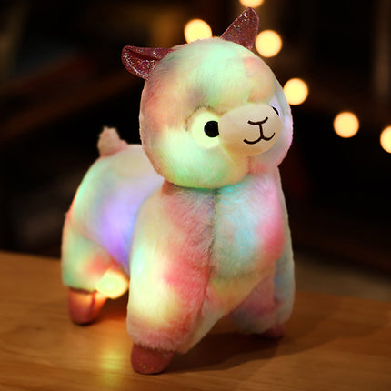 Lysende lama bamse med LED lys