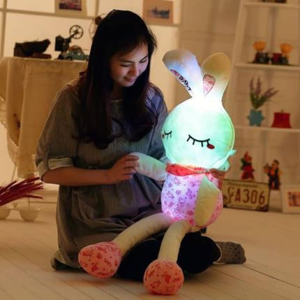 Lysende kanin bamse som natlampe