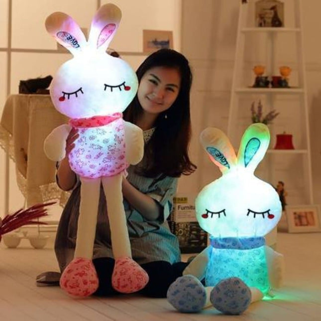 Lysende kanin bamse som natlampe