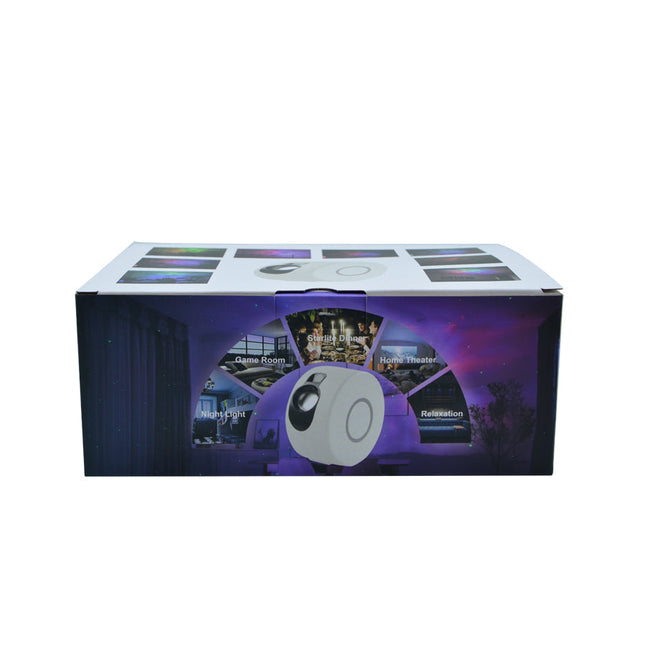 Farverig galakse projektor med tåge effekt