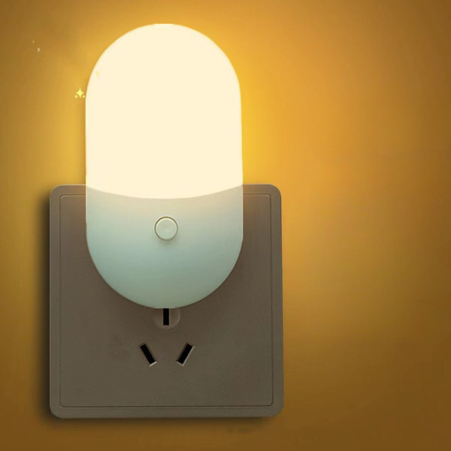 Tofarvet LED vågelampe til stikkontakt