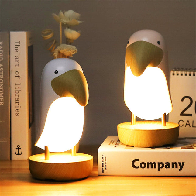 Dekorativ natlampe formet som en fugl