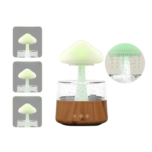 Svampe natlampe med luftfugter funktion
