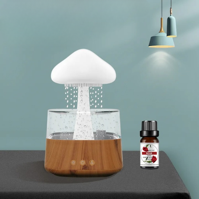 Svampe natlampe med luftfugter funktion