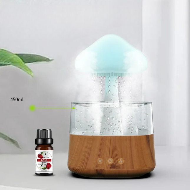 Svampe natlampe med luftfugter funktion