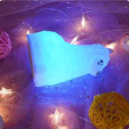 Sød alpaka natlampe i silikone med touch