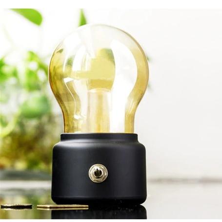 Bærbar vintage LED pære natlampe