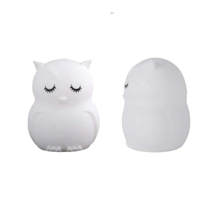 Genopladelig ugle natlampe med fjernbetjening