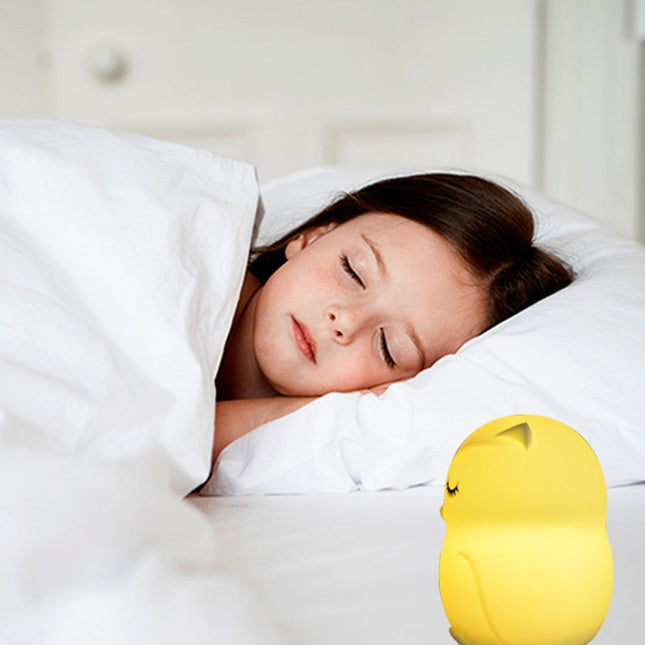 Genopladelig ugle natlampe med fjernbetjening
