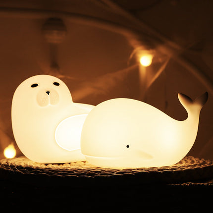 Sød sæl natlampe i silikone