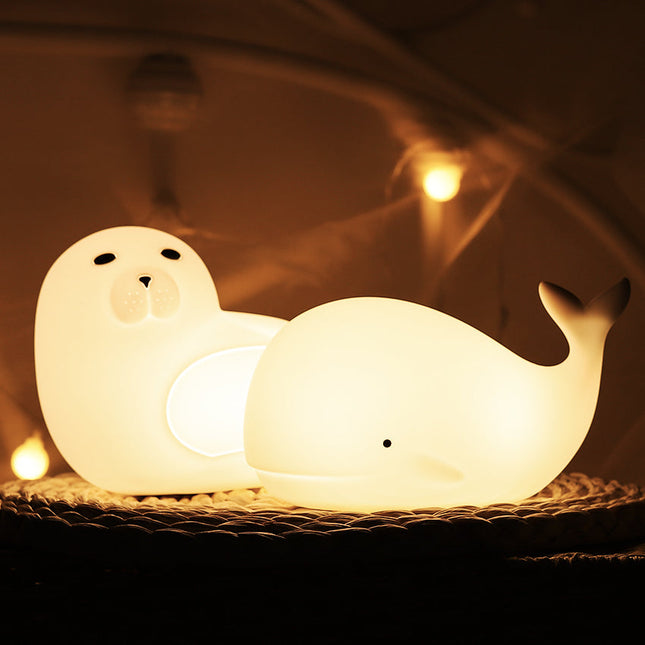 Sød sæl natlampe i silikone