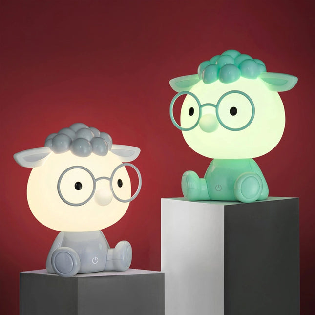 Sød får USB LED-natlampe til børn