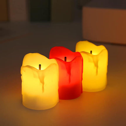Batteridrevne LED fyrfadslys med flammeeffekt