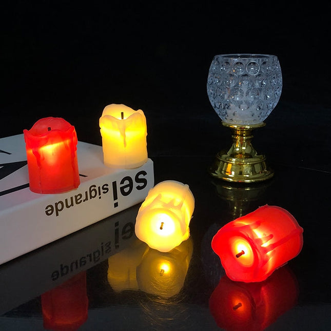 Batteridrevne LED fyrfadslys med flammeeffekt