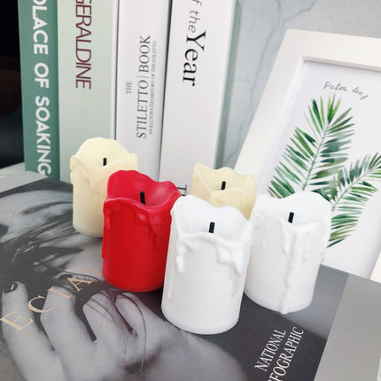 Batteridrevne LED fyrfadslys med flammeeffekt