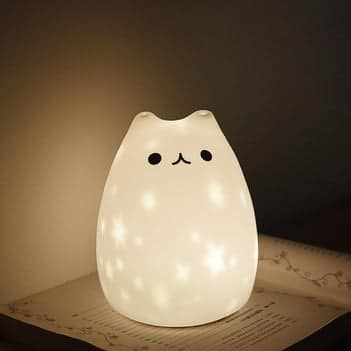Genopladelig kat natlampe i silikone