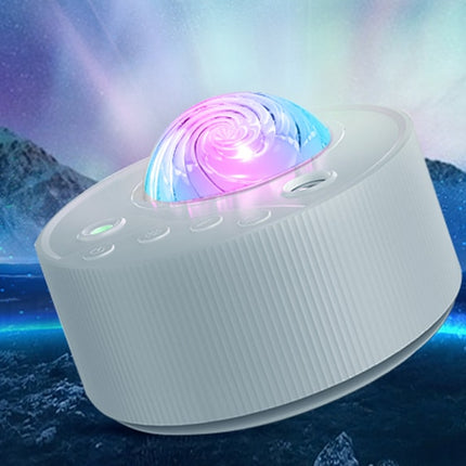 Stjerneprojektor med nordlys og musik