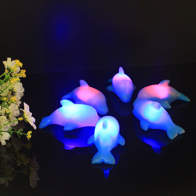 Delfin natlampe med LED lys