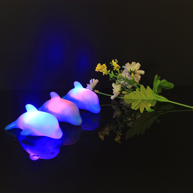 Delfin natlampe med LED lys