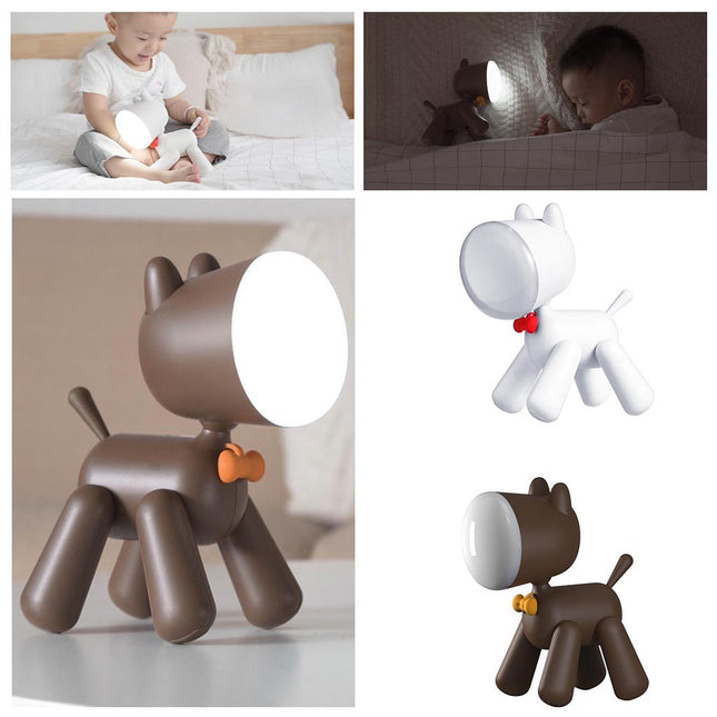 Genopladelig hund natlampe med touch