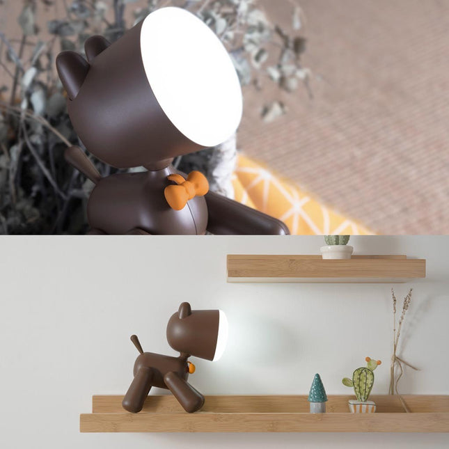 Genopladelig hund natlampe med touch