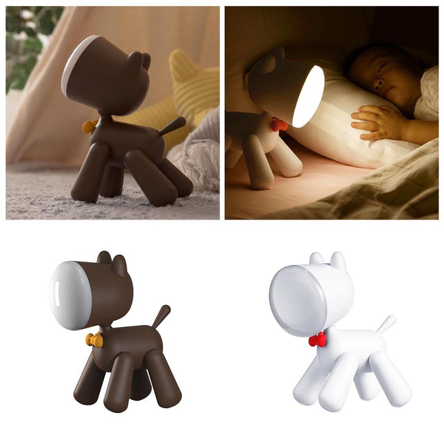 Genopladelig hund natlampe med touch